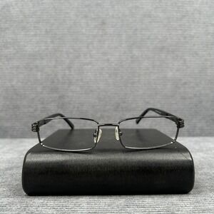 Rectangular Y2k Eyeglasses Gunmetal Black Frames 55-17-140  Mens
